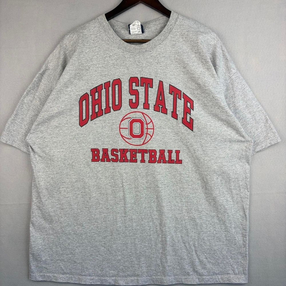 2000s University of Ohio State Basketball Gray Tee Shirt XXL